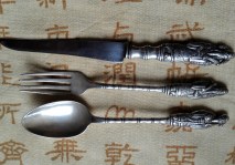 16CESFulushouSilverKnifeForkSpoon